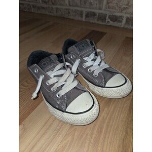 Converse Junior All Star Slip On Sneakers- Gray Kids Size 12